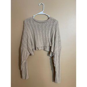 Nasty Gal Cropped Nude Sweater